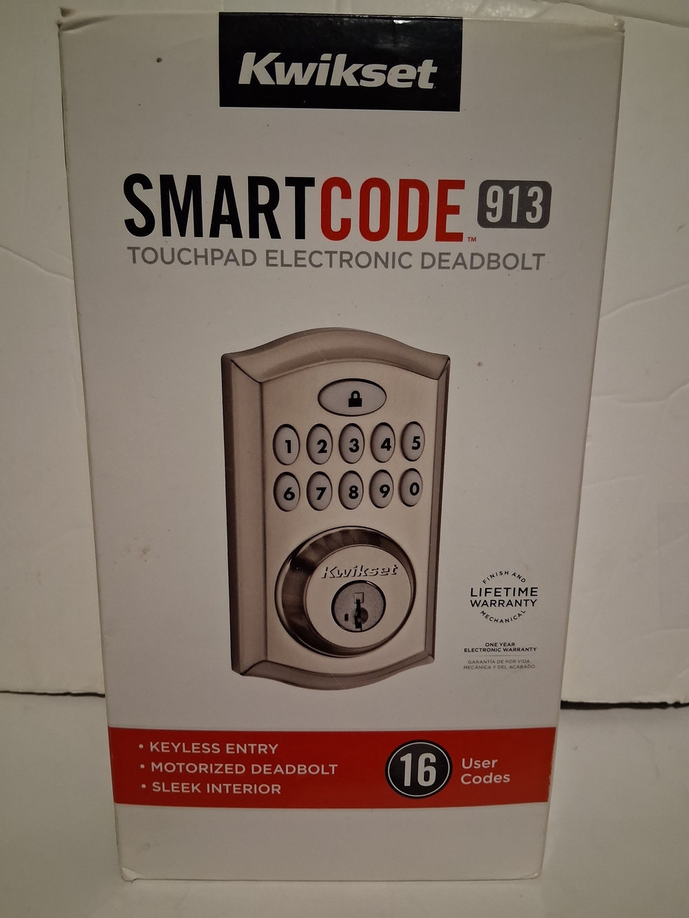 Kwikset SmartCode 913 Touchpad Electronic Deadbolt - Lock.